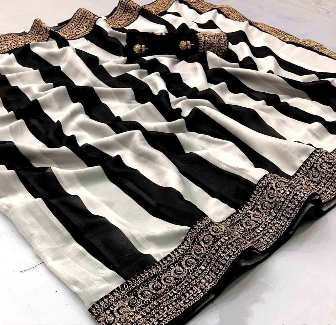 BT 255 Georgette Party Wear Sarees Wholesale Market In Surat